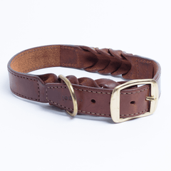 Braided sales leather collar